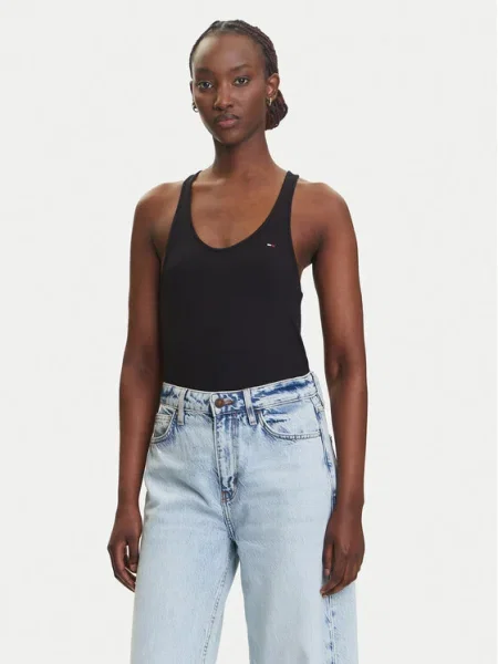 Top Tommy Jeans negru