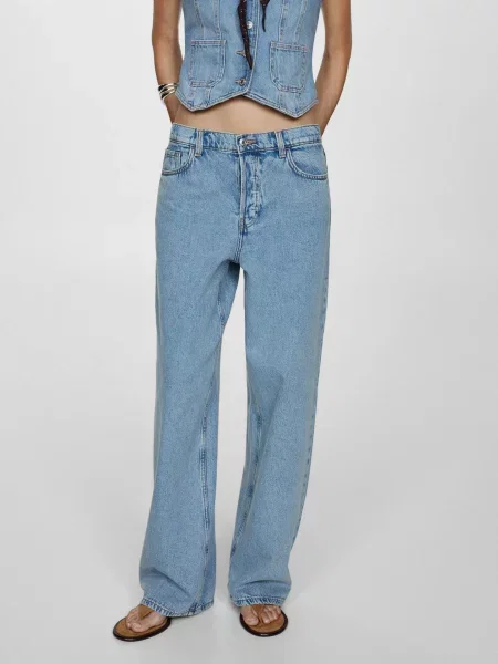 Прямі джинси MANGO блакитний