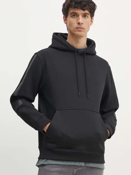 Суичър с качулка Calvin Klein Jeans черно