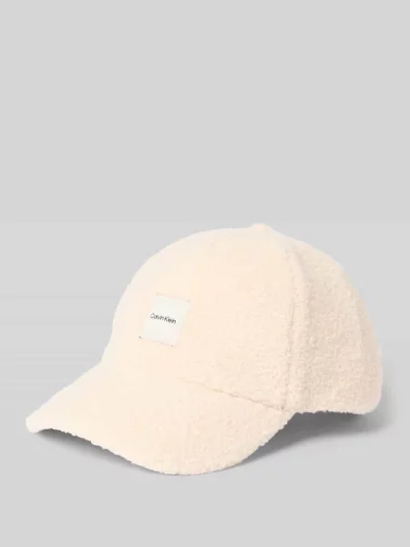 Calvin Klein Czapka Z Bouclé beige beżowa