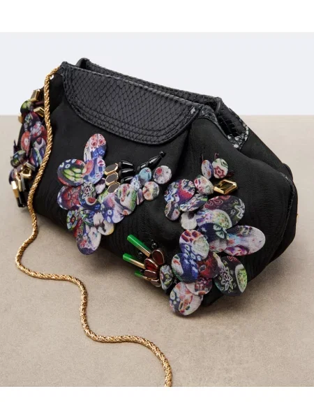 Geantă plic Dries Van Noten din piele negru