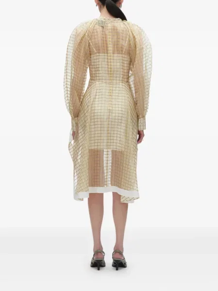 Rochie midi 3.1 Phillip Lim în carouri până la genunchi de costum