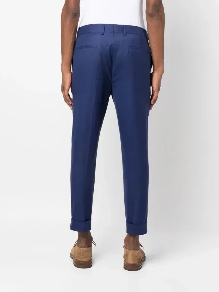 Decupat pantaloni Brunello Cucinelli albastru