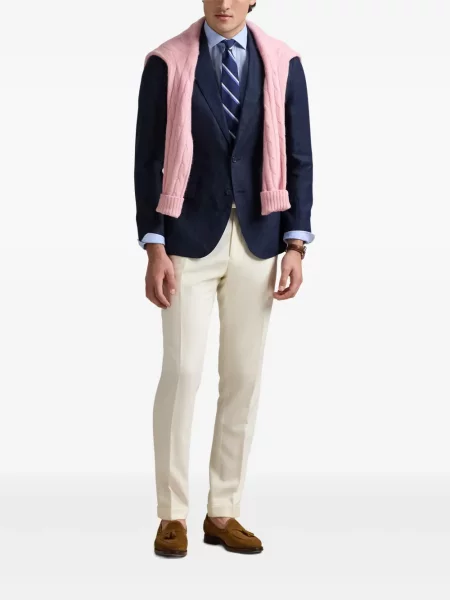 Pletene sportske kratke hlače Polo Ralph Lauren s printom bijela