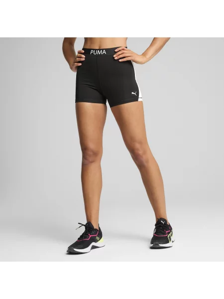 Obcisłe szorty z wysokim stanem 4" PUMA STRONG czarne