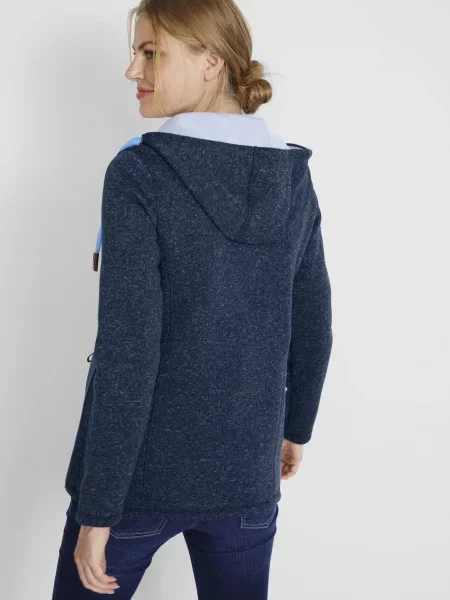 Bonprix Jachetă fleece închis albastru