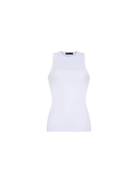 Топ трикотажний в рубчик Estro білий