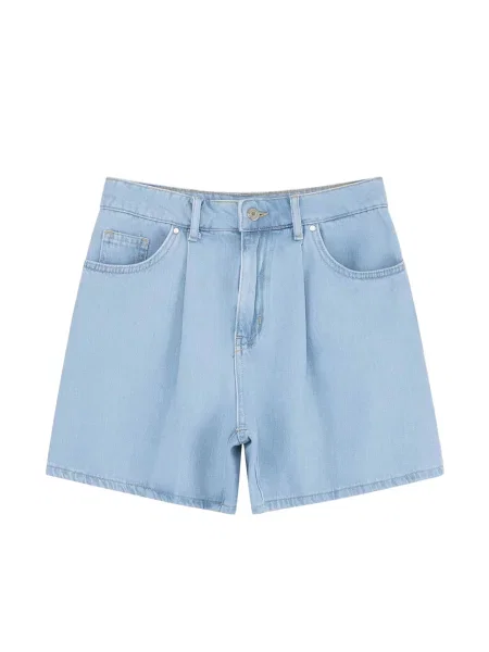 Trendyol Pantaloni cu cute deschis albastru