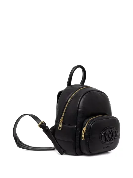 Prošiven ruksak Love Moschino s autogramom crna