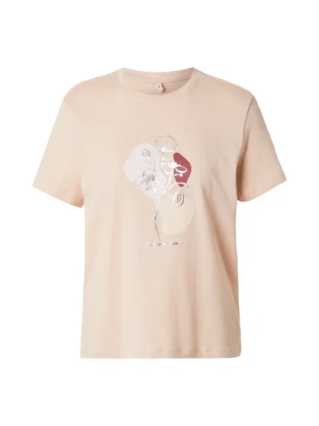 ONLY Tricou ONLKITA / pudră / roşu închis / argintiu roz