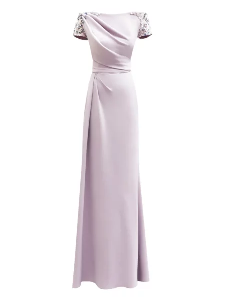 Rochie Gemy Maalouf cu mărgele de costum violet