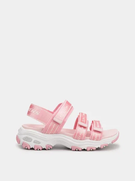 Дитячі Сандалії Skechers D'Lites текстиль рожевий