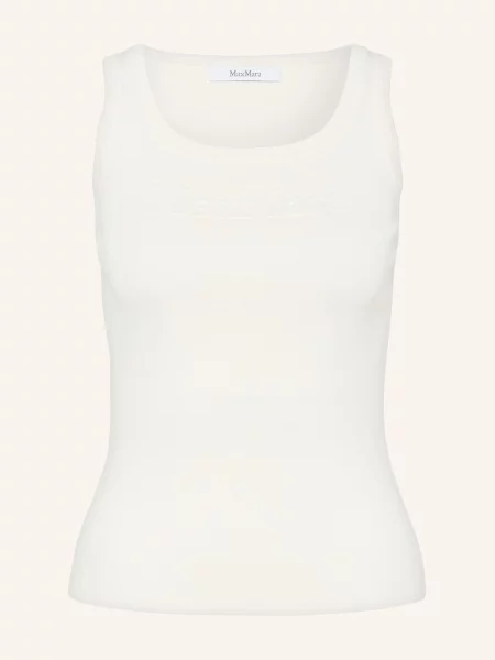 Pletené pletené tílko Max Mara bílé