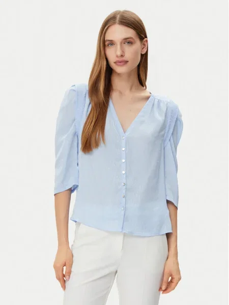 Риза Morgan CALA дамска синьо със стандартна кройка CALA светлосиньо