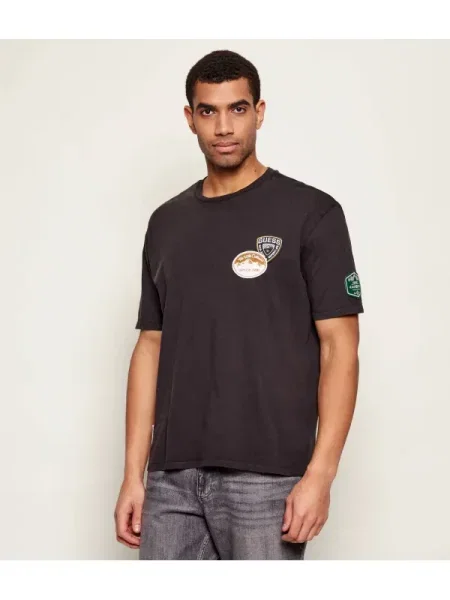 GUESS Tricou IN THE WOODS | negru