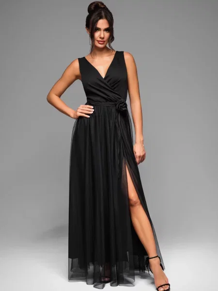 Rochie de seară Edoti de costum negru