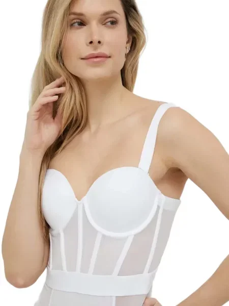 Body Dkny plasă alb