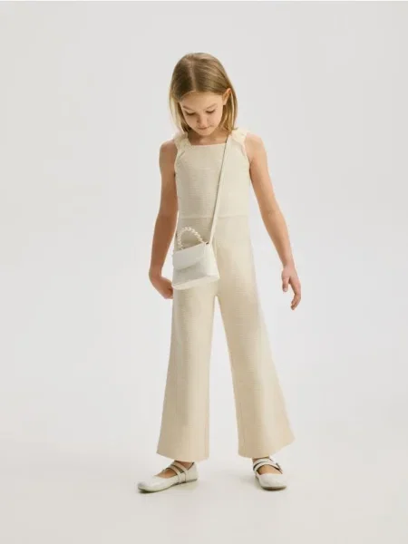 Reserved Твідовий комбінезон кремовий 