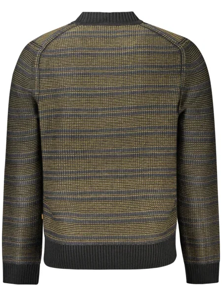 Sweter Hugo Boss wełniany z długim rękawem brązowy