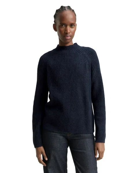 TOM TAILOR DENIM Pulóver tengerészkék
