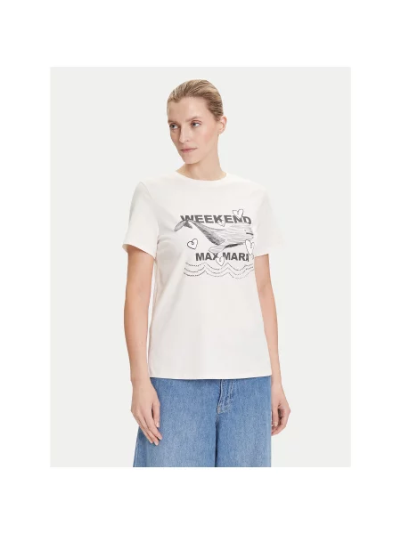 Weekend Max Mara Marškinėliai Guglia Écru