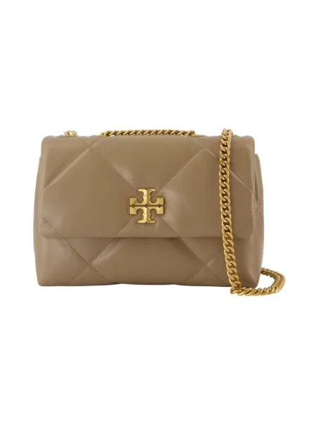 Torebka crossbody Tory Burch skórzana biznesowa beżowa