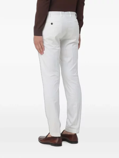 Pantaloni chino Pt Torino stretch alb