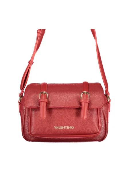 Lniana torebka crossbody Valentino By Mario Valentino czerwona