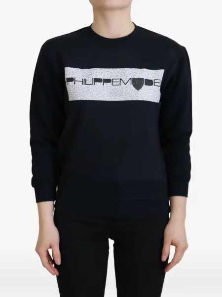 Pulover Philippe Model Paris cu imagine negru