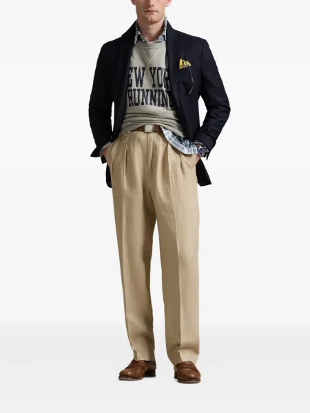 Briaunotas pusiau užtrauktukas zomšinės bokseriai Polo Ralph Lauren balta
