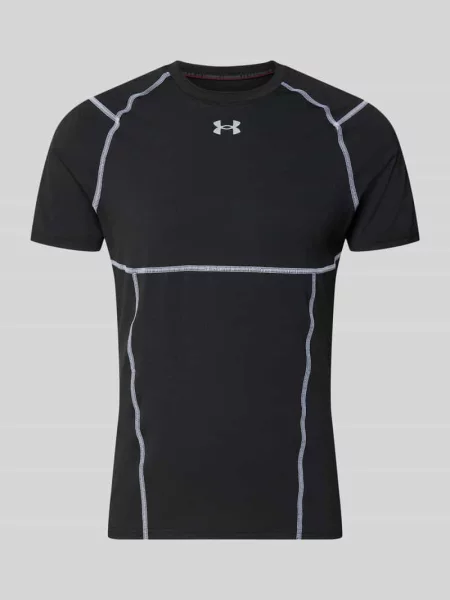 T-shirt z nadrukiem z logo i raglanowymi rękawami Under Armour czarna