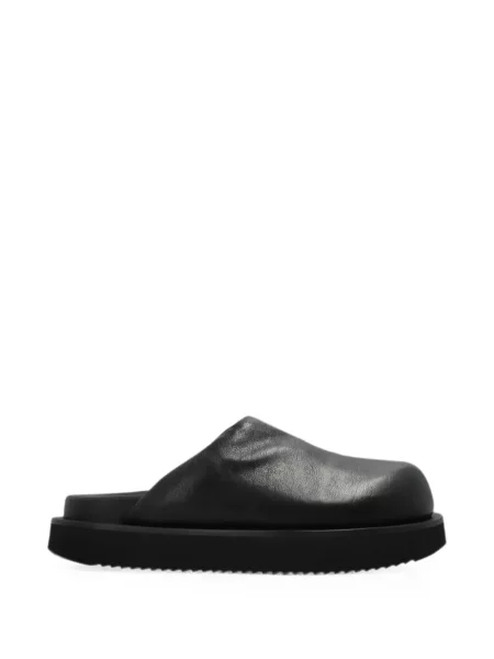 Papuci tip mules Rick Owens din piele fără toc negru