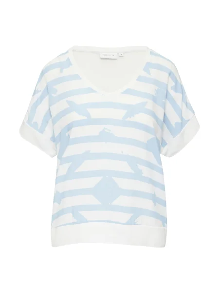 Comma casual identity Tričko světlemodrá bílá