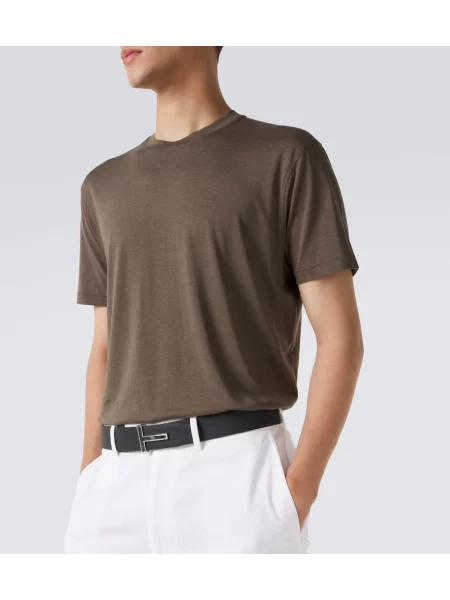 Tricou Tom Ford din jerseu verde