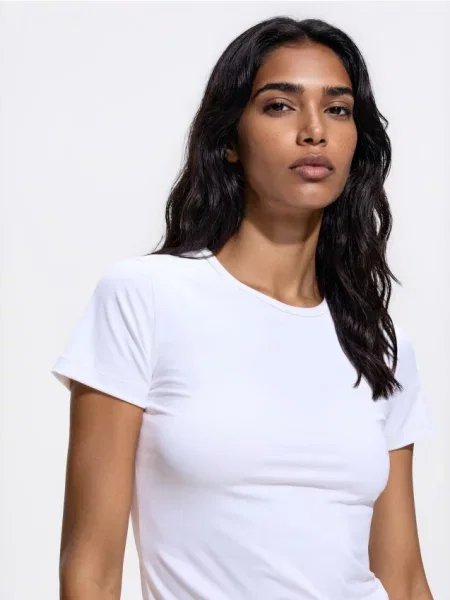 Reserved Tricou slim fit alb
