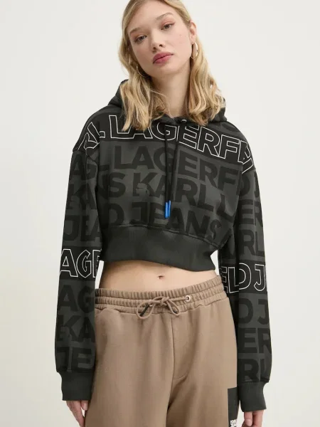 Karl Lagerfeld Jeans Суитшърт Cropped Fit черен