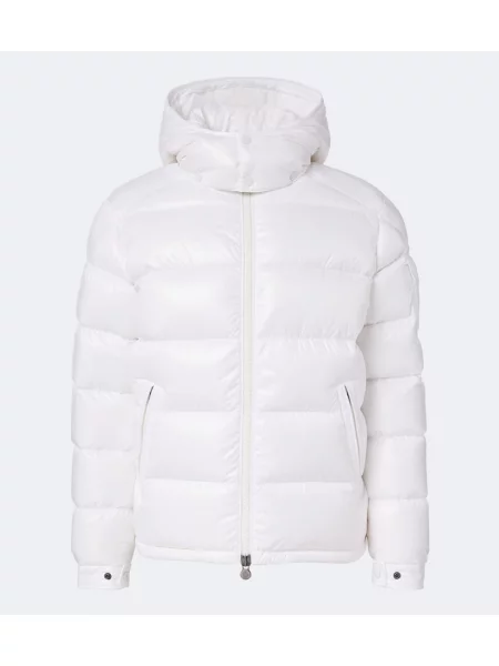 Geacă cu puf Moncler Maya cu glugă alb