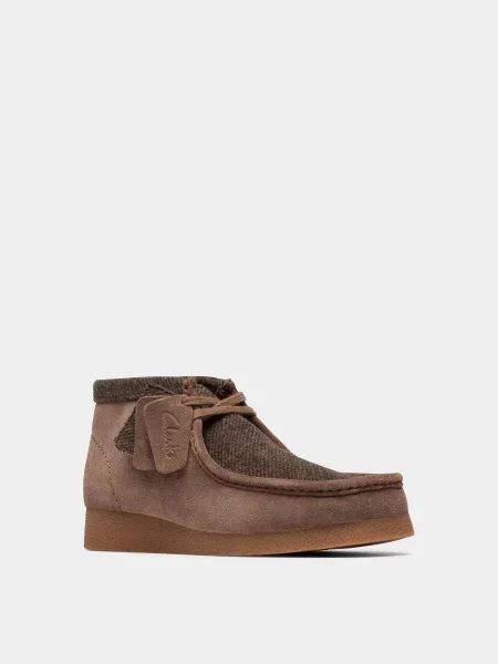 Замшевые ботинки Clarks коричневые