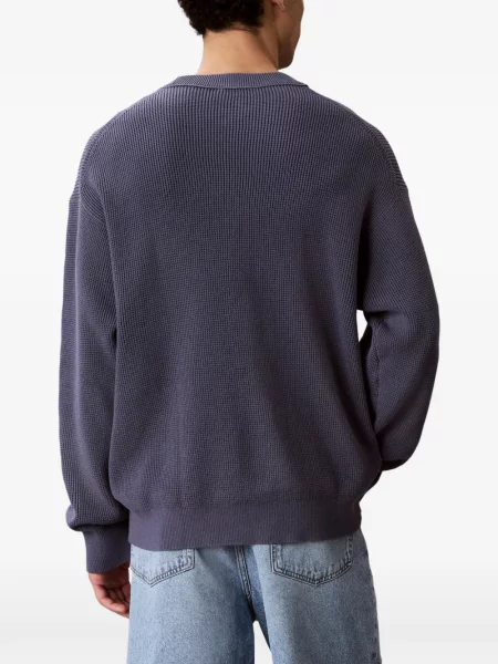 Pulover Calvin Klein cu autograf albastru
