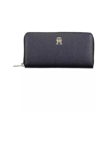 Lniany portfel Tommy Hilfiger czarny