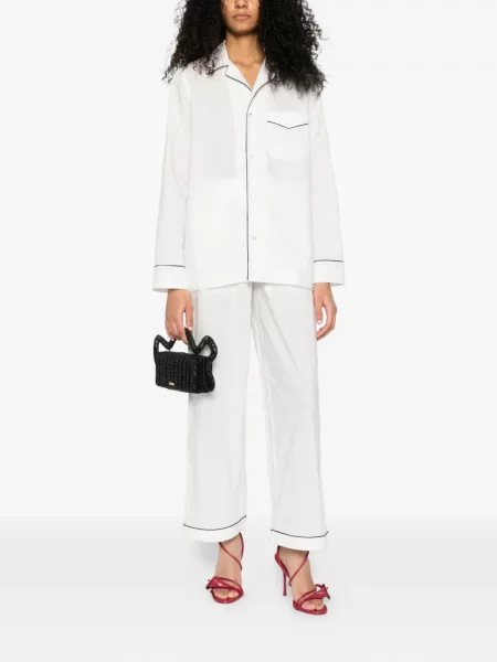Pantaloni Forte_forte alb