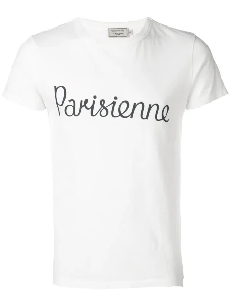 Tričko Maison Kitsuné s potiskem bílé