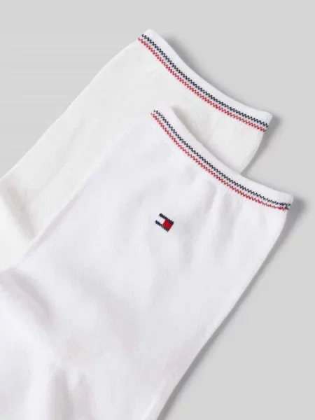 Skarpety z elastycznymi ściągaczami w zestawie 2 szt. Tommy Hilfiger białe