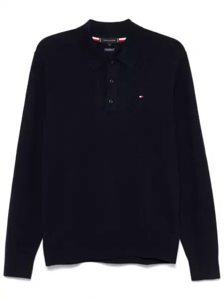 Polo Tommy Hilfiger cu broderie albastru