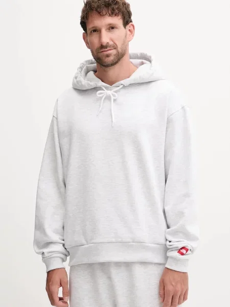Geacă The North Face cu glugă gri