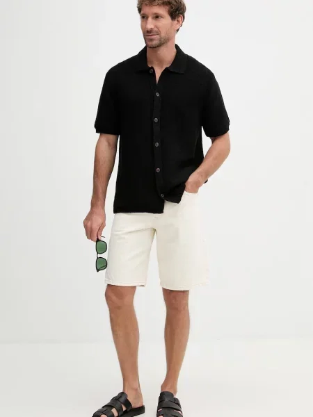 Tommy Hilfiger kardigan z bombažem črna