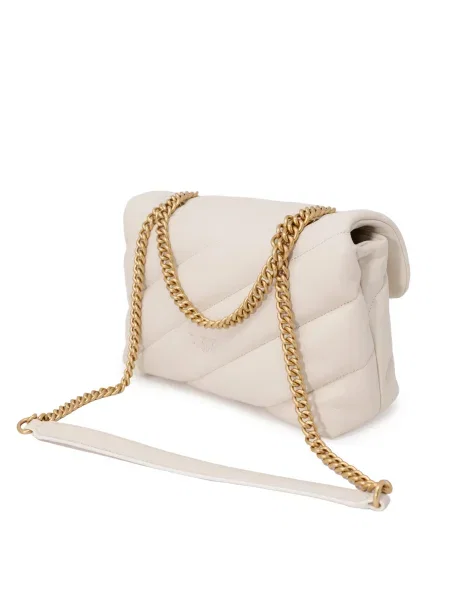 Klasická crossbody kabelka Pinko biela