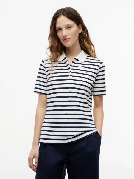 TOMMY HILFIGER Majica mornarsko plava bijela