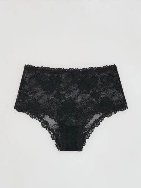 Reserved Мереживні труси-хіпстери чорний