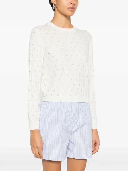 Top Maje de lână alb